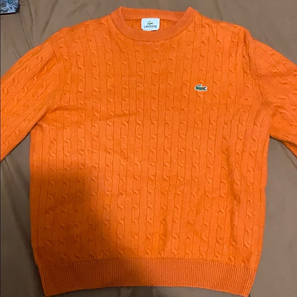 Vintage orange knit Lacoste sweater
